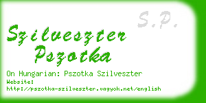 szilveszter pszotka business card